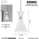 Conic 1 Light 5.5 inch Glitter Gloss White Mini Pendant Ceiling Light